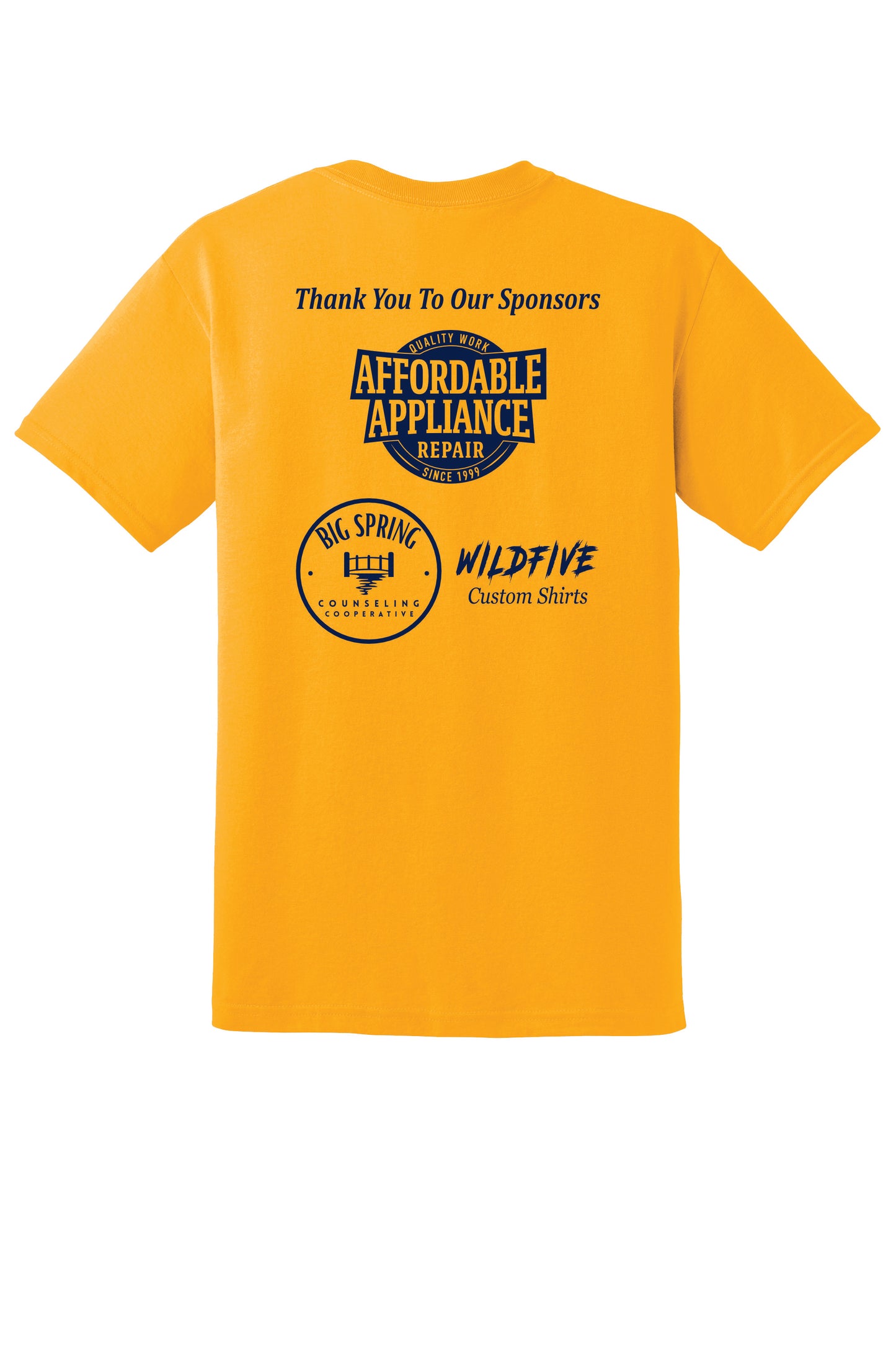 Gildan 50/50 Short Sleeve Tee Sponsor Back