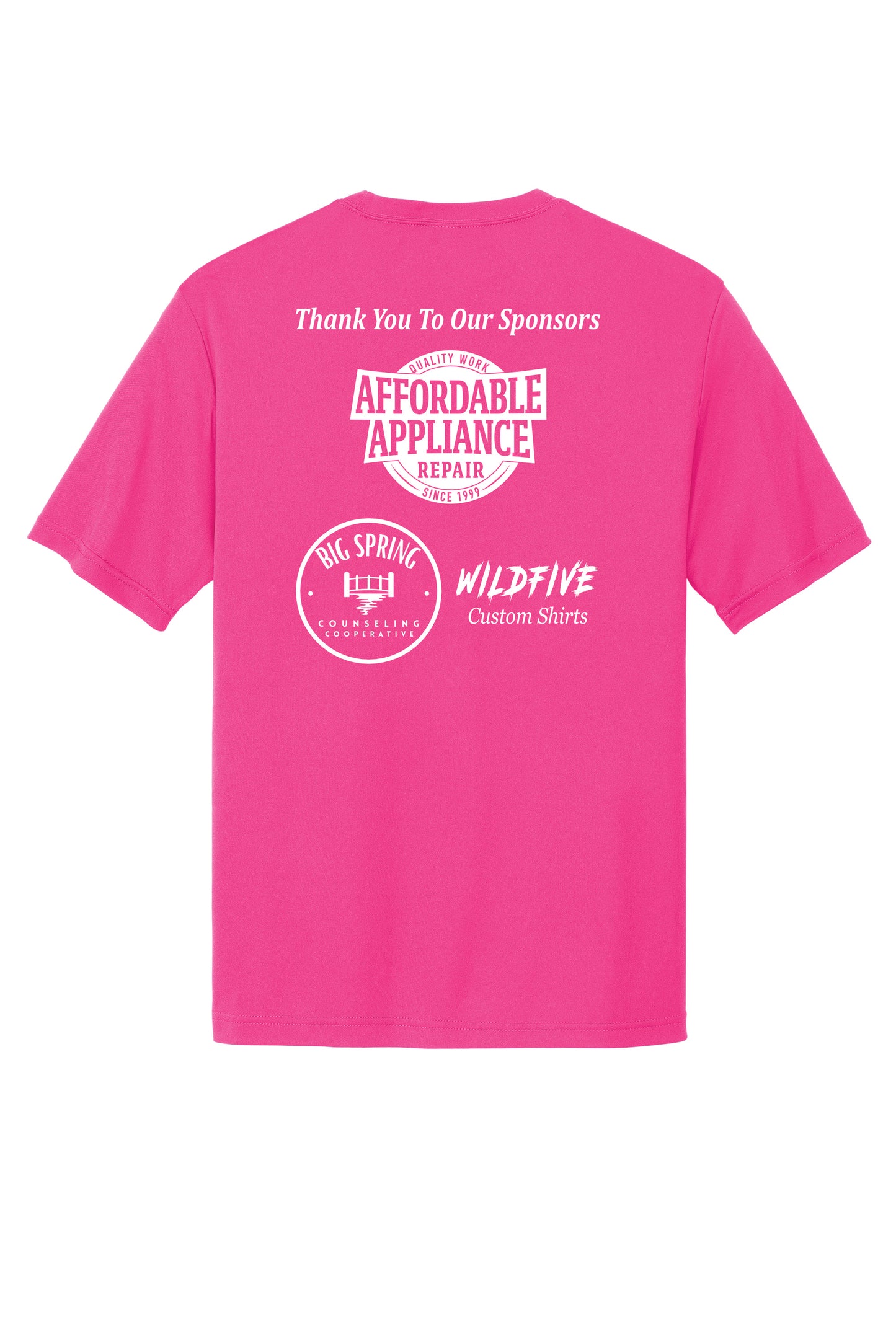 Sport-Tek Dri Fit Short Sleeve Sponsor Back